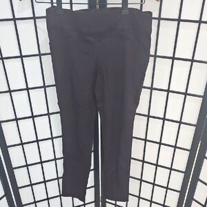 Women's Maroon Pattered Pull-up Pants Small Short P